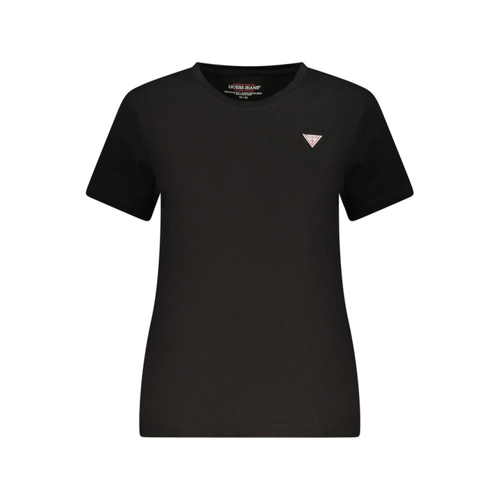 Guess Jeans Black Cotton Women T-Shirt