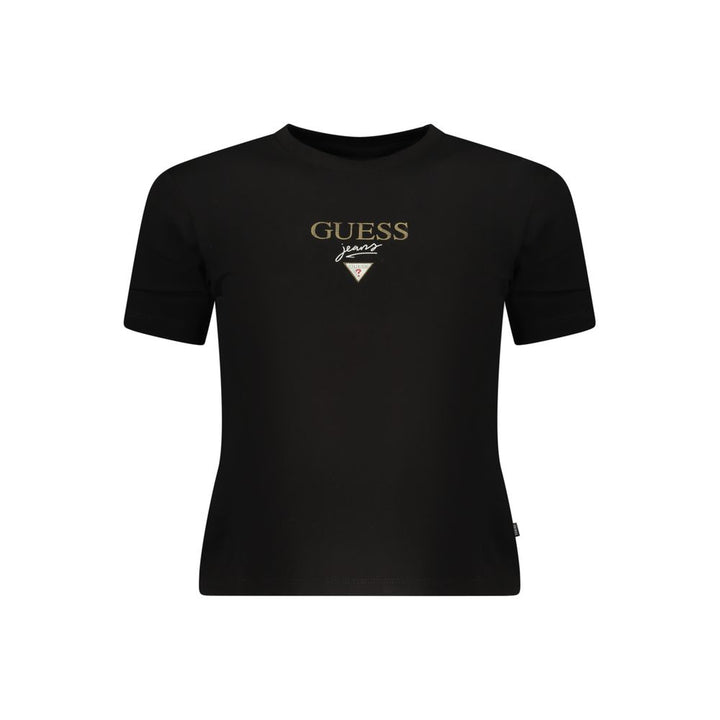 Guess Jeans Black Cotton Women T-Shirt