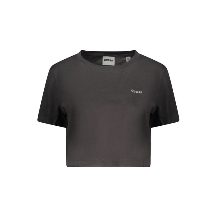 Guess Jeans Black Cotton Women T-Shirt