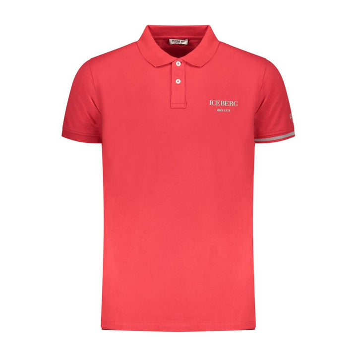 Iceberg Red Cotton Mens Polo Shirt