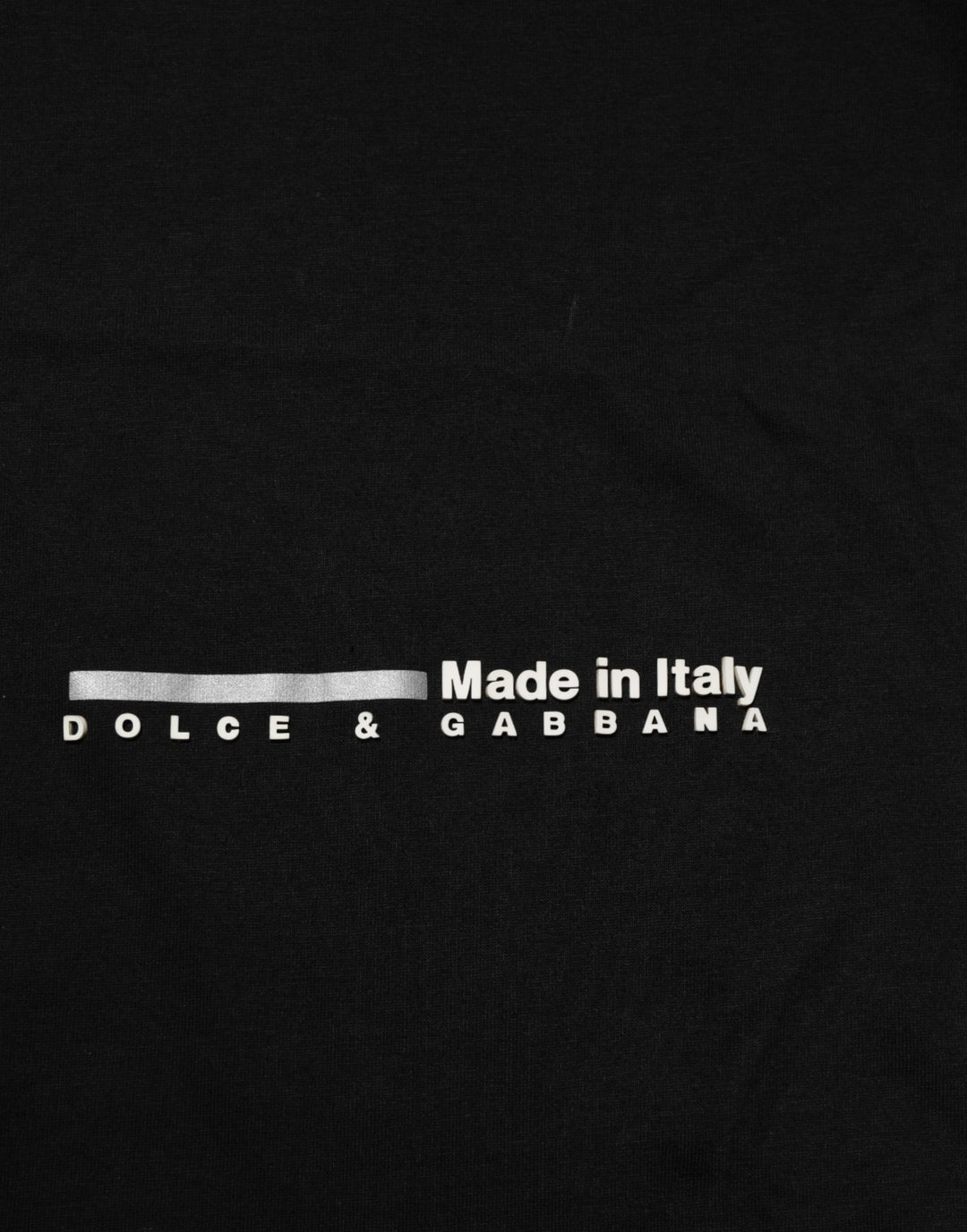 Dolce & Gabbana Black Statement Cotton Crew Neck Men T-shirt
