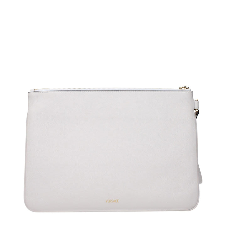 Versace White Leather Clutch Bag