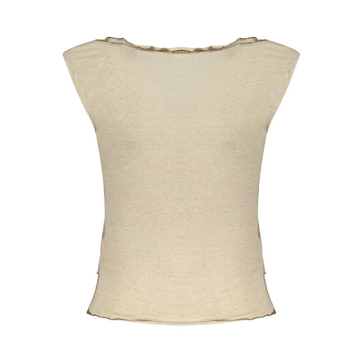 Desigual Beige Viscosa Woman Tank