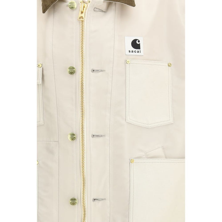Sacai Beige Cotton Bomber