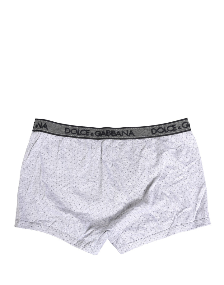 Dolce & Gabbana White Logo Cotton Men Regular Boxer Underwear