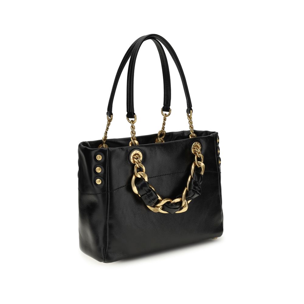Balmain Black Calf Leather Bos Taurus Handbag