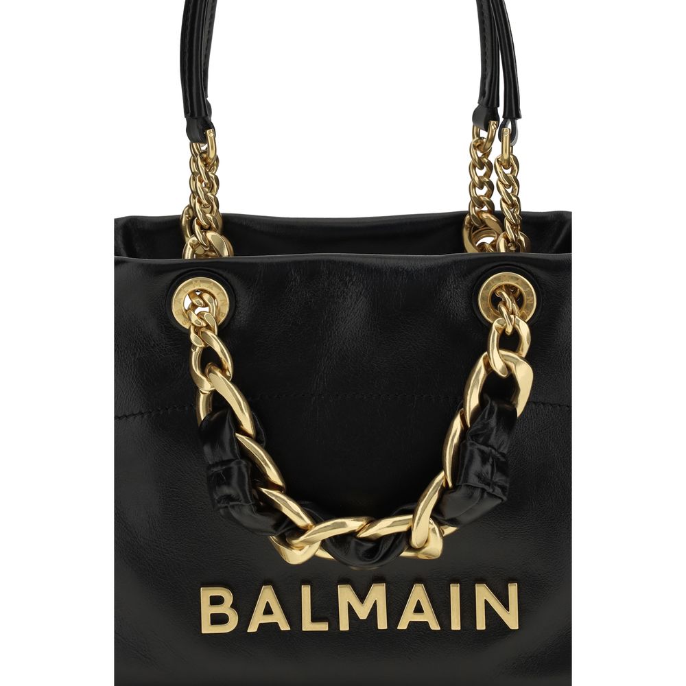 Balmain Black Calf Leather Bos Taurus Handbag