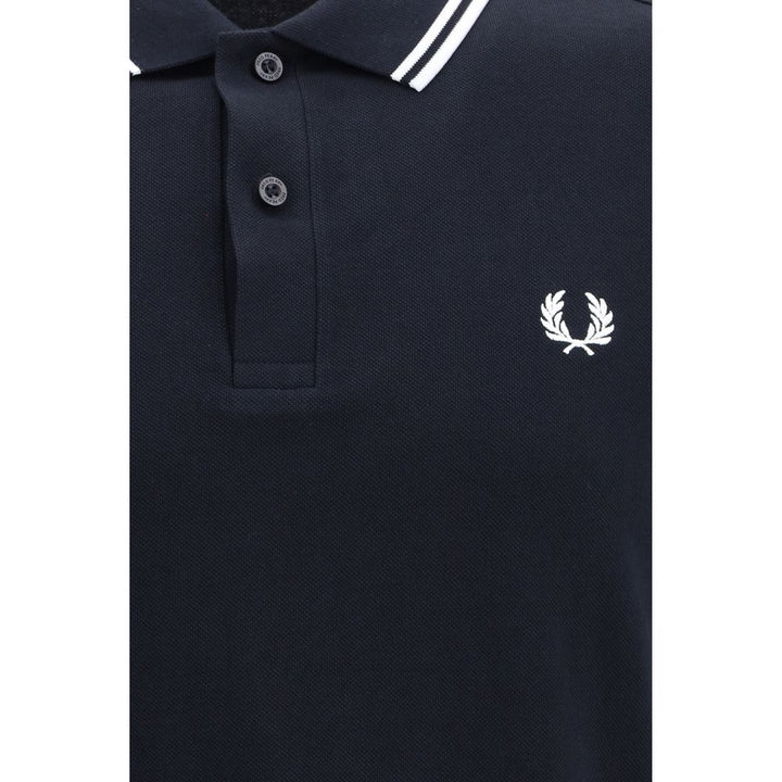 Fred Perry Blue Cotton Polo Shirt