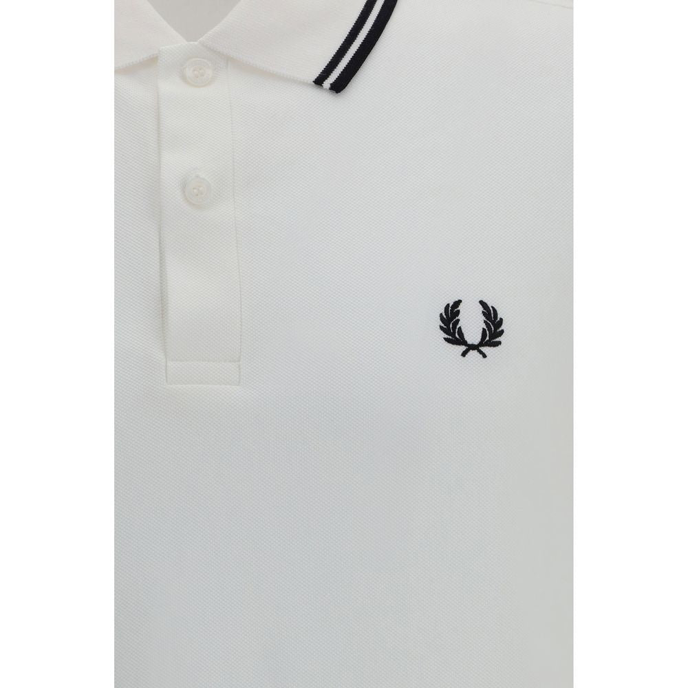 Fred Perry White Cotton Polo Shirt