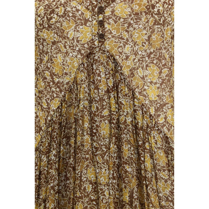 Marant Etoile Bicolor Cotton Casual Dress