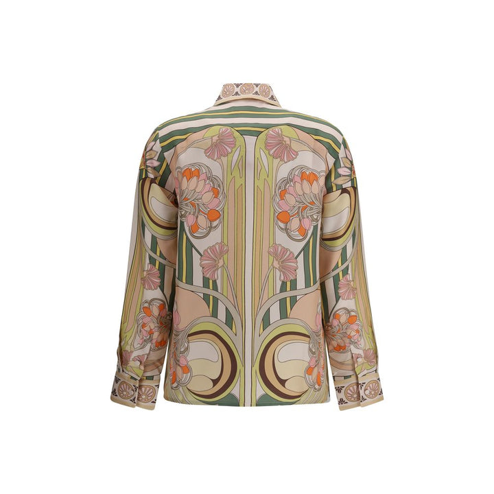 La Double J Multicolor Silk Pattern Shirt