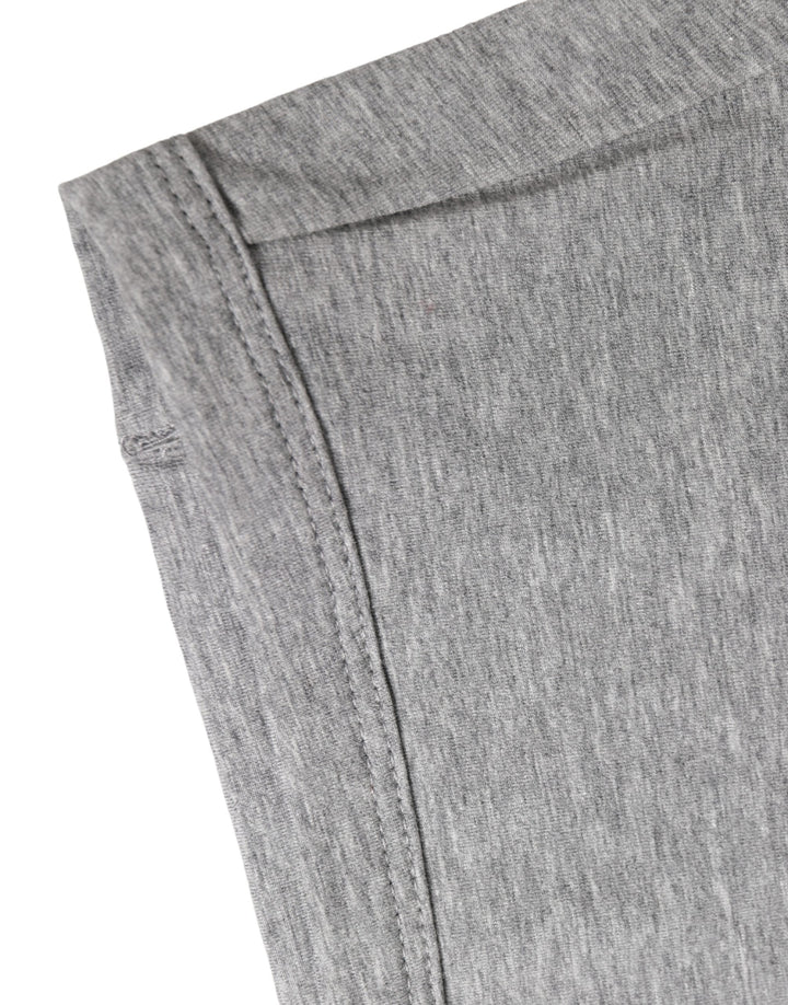 Dolce & Gabbana Gray Cotton Logo Waistband Midi Boxer Underwear