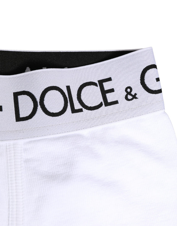 Dolce & Gabbana White Logo Waistband Regular Boxer Underwear