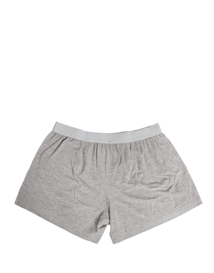 Dolce & Gabbana Gray Logo Waistband Cotton Men Boxer Underwear