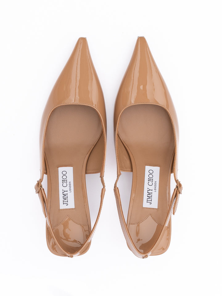 Jimmy Choo Biscuit Amel 50 Slingback Pumps