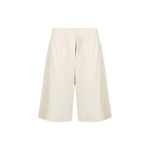 Brunello Cucinelli White Leather Bermuda Shorts