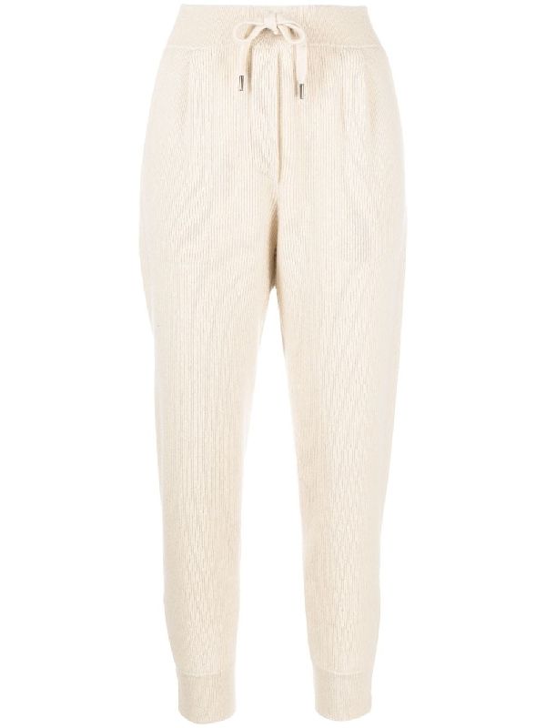 Brunello Cucinelli Beige Cashmere Athletic Pants