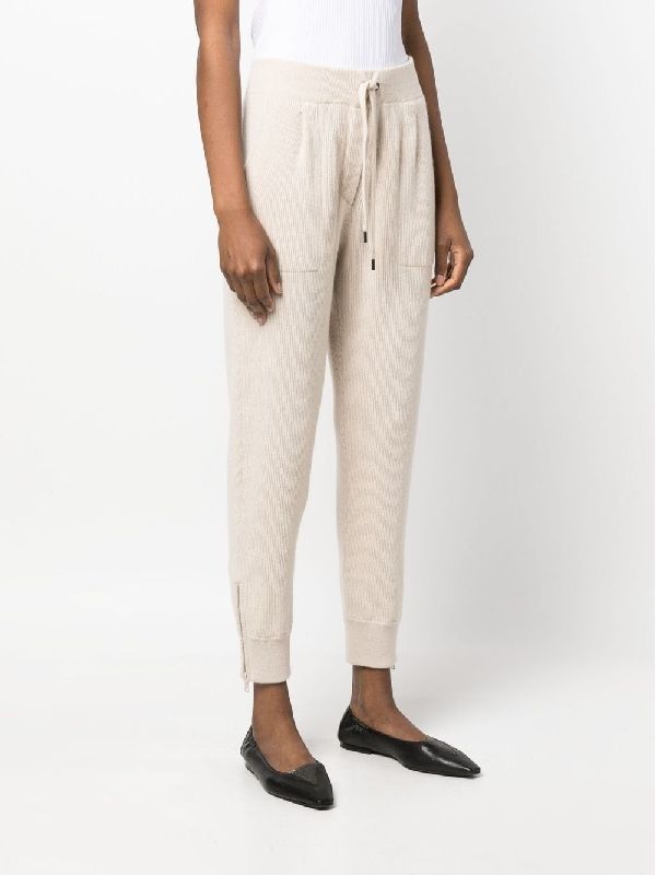 Brunello Cucinelli Beige Cashmere Athletic Pants