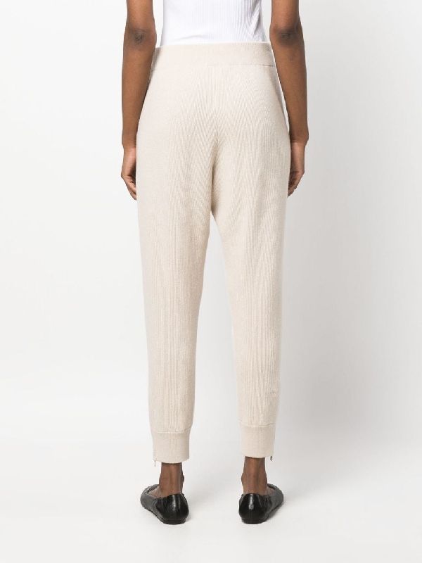 Brunello Cucinelli Beige Cashmere Athletic Pants