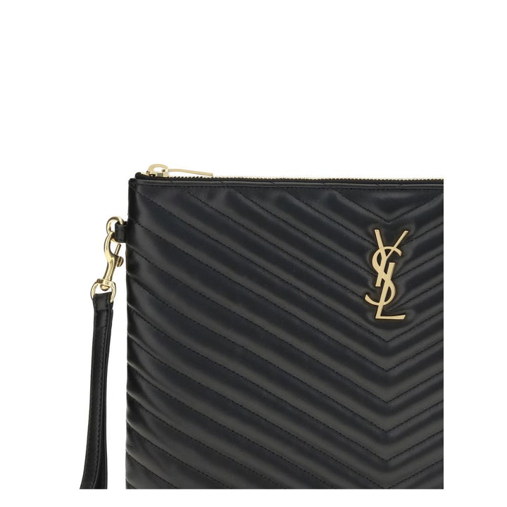 Saint Laurent Black Calf Leather Bos Taurus Wallet
