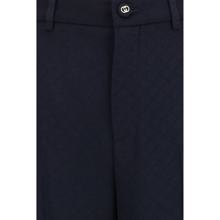 Gucci Blue Viscose Casual Pants