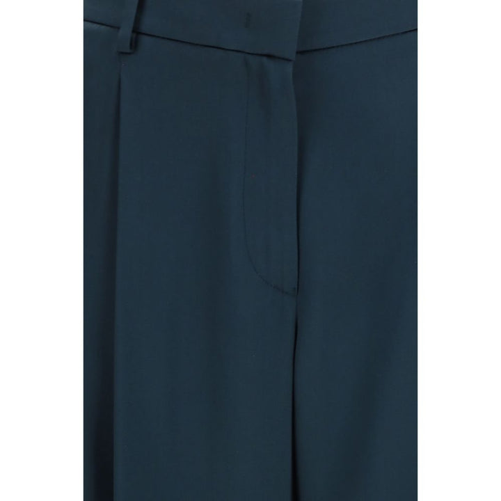 Giorgio Armani Blue Silk Casual Pants