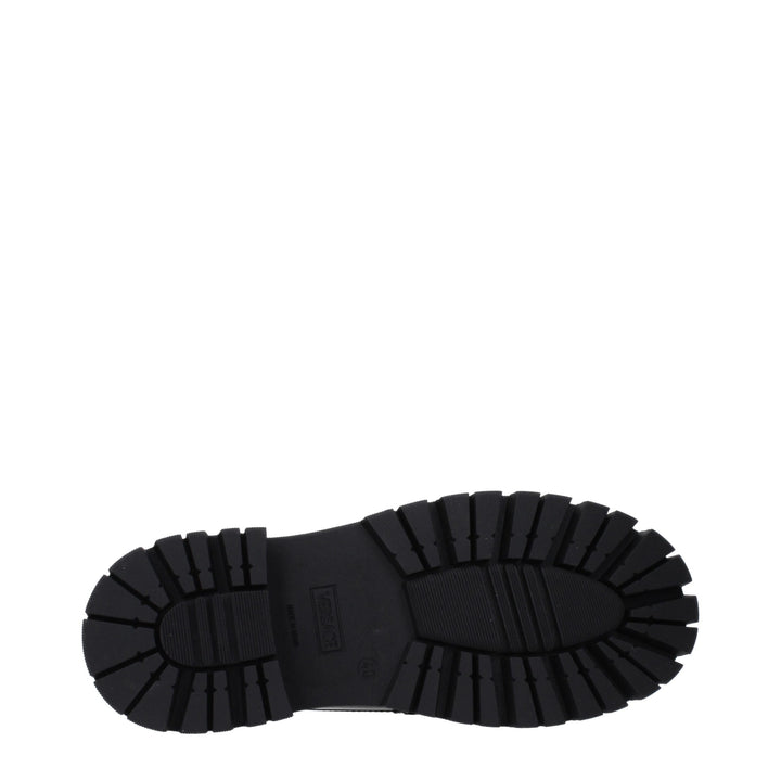 Versace Black Leather Platform Loafers