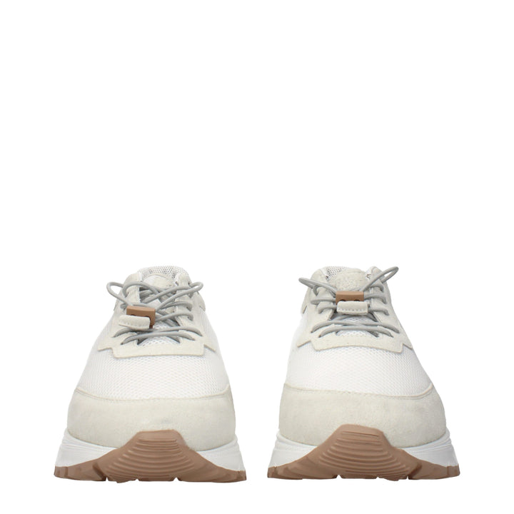 Eleventy White Fabric Low Top Sneakers