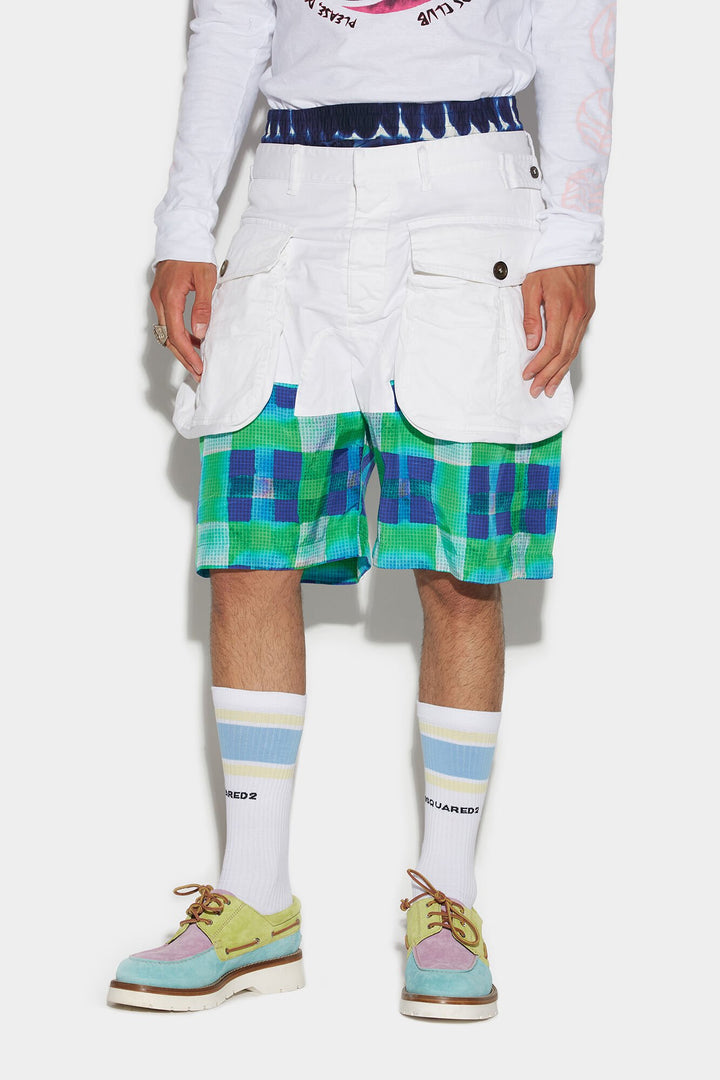 Dsquared² White Fibres Shorts