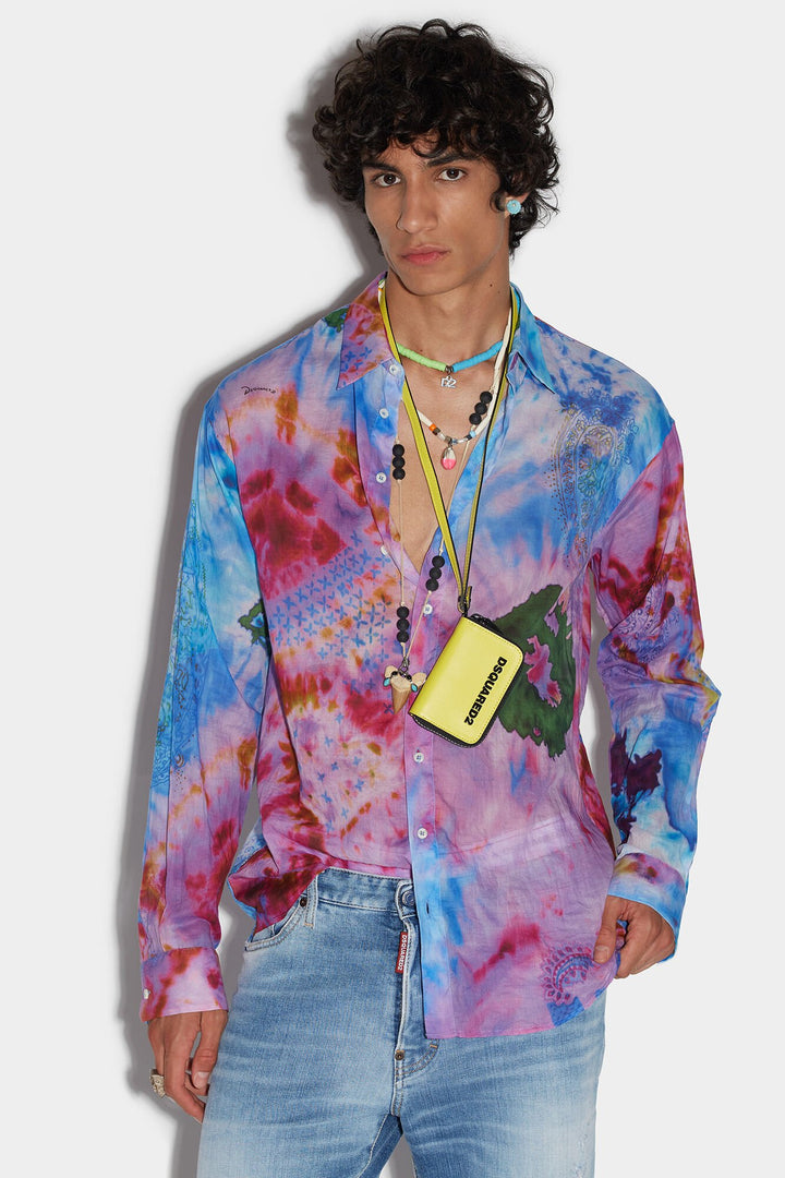 Dsquared² Multicolor Fibres Pattern Shirt