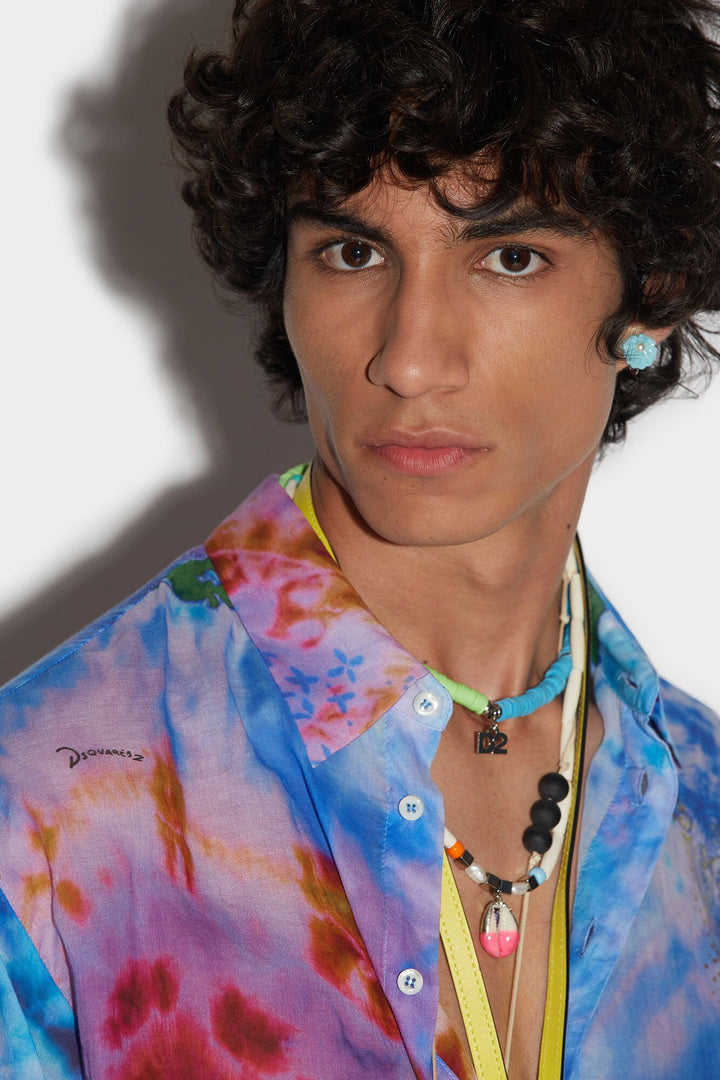 Dsquared² Multicolor Fibres Pattern Shirt