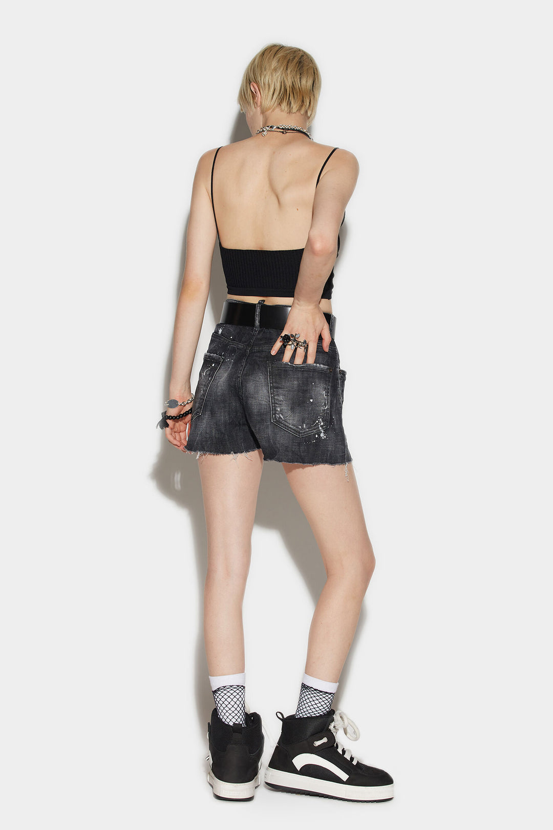 Dsquared² Black Fibres Shorts