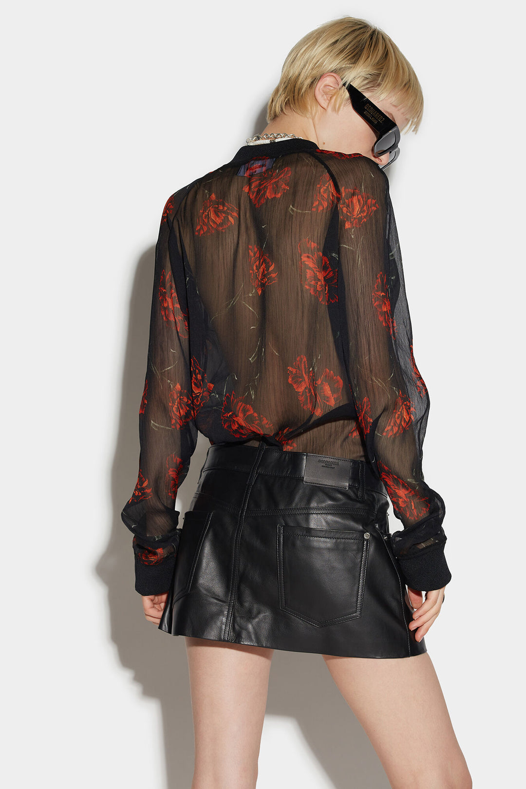 Dsquared² Black Fibres Mini Skirt