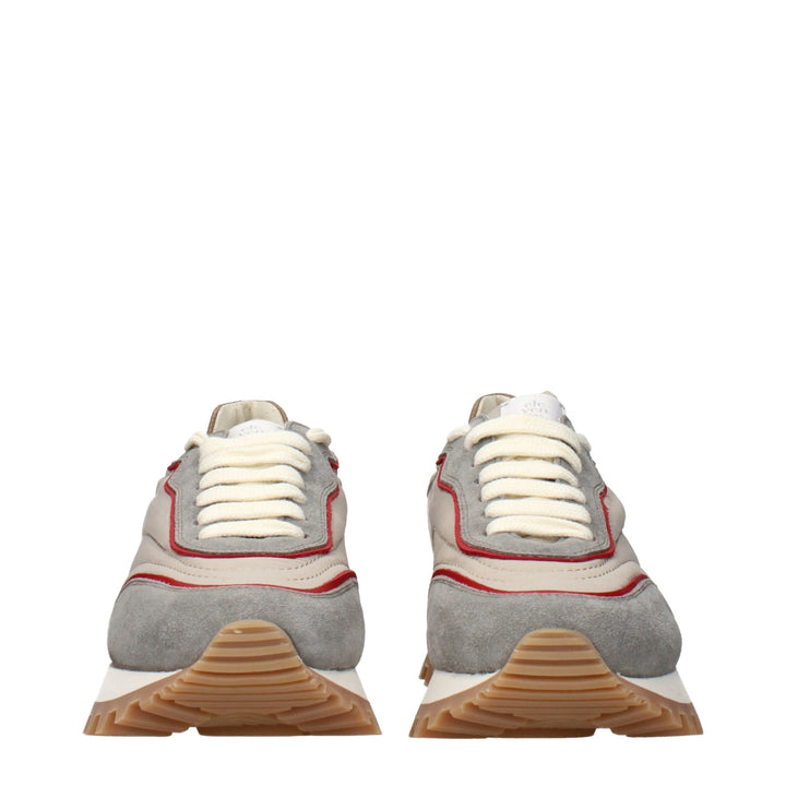 Eleventy Beige Fabric Low Top Sneakers