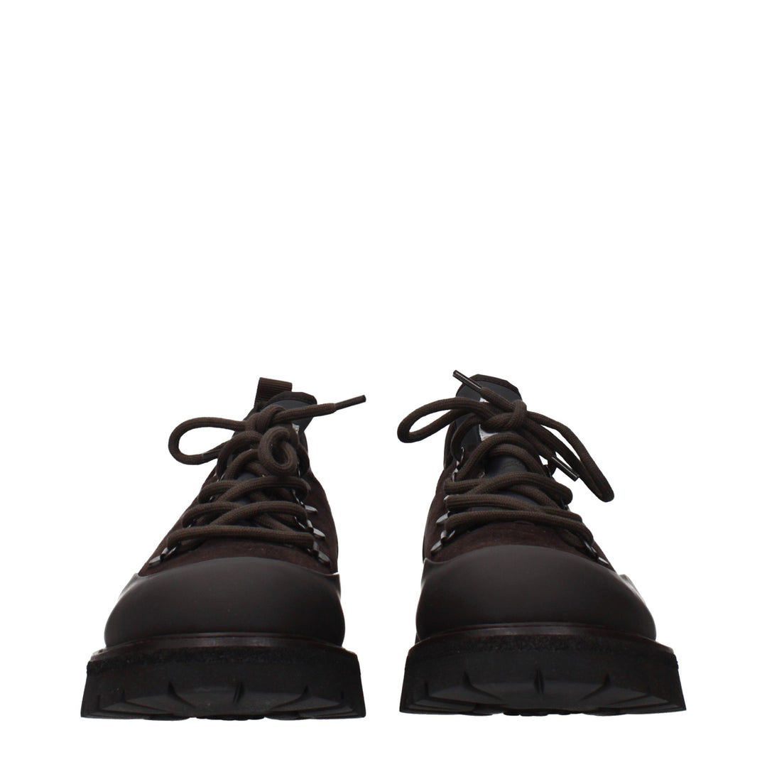 Eleventy Brown Leather Athletic Sneakers