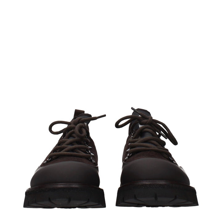 Eleventy Brown Leather Athletic Sneakers