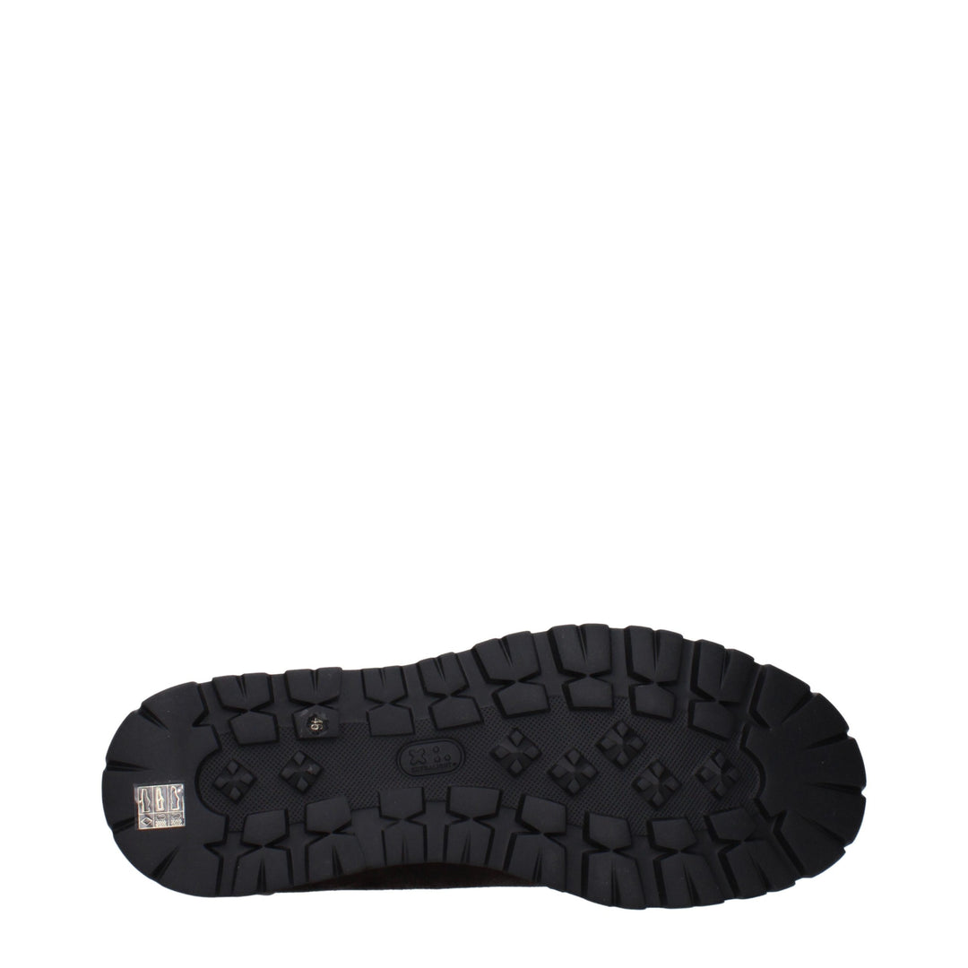 Eleventy Brown Leather Athletic Sneakers