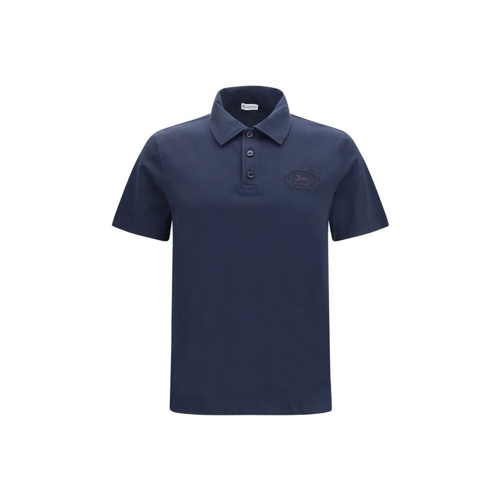 Burberry Blue Cotton Polo Shirt