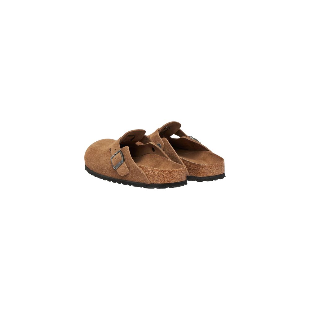Birkenstock Beige Suede Leather Mules