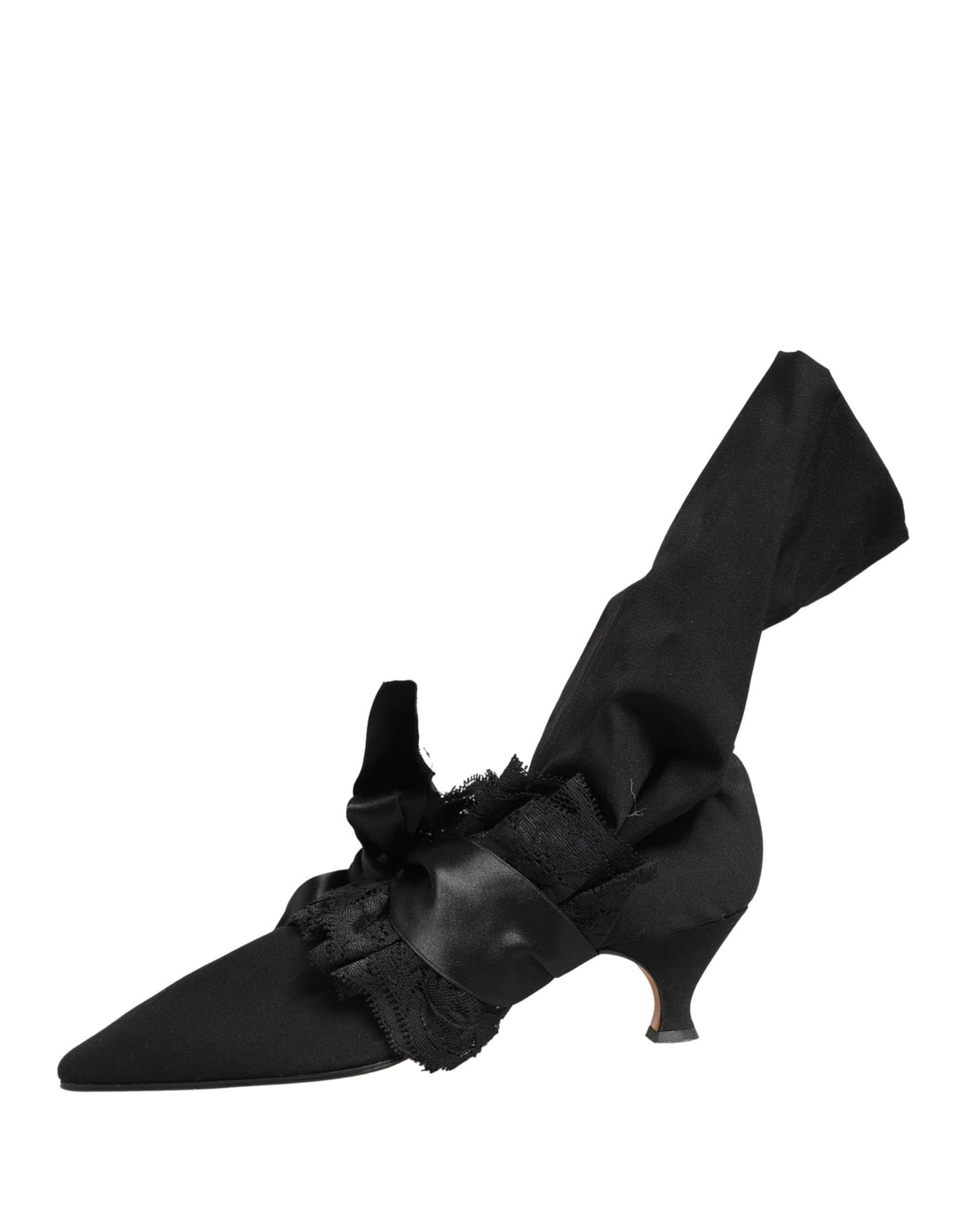 Dolce & Gabbana Black Suede Mid Calf Boots Shoes