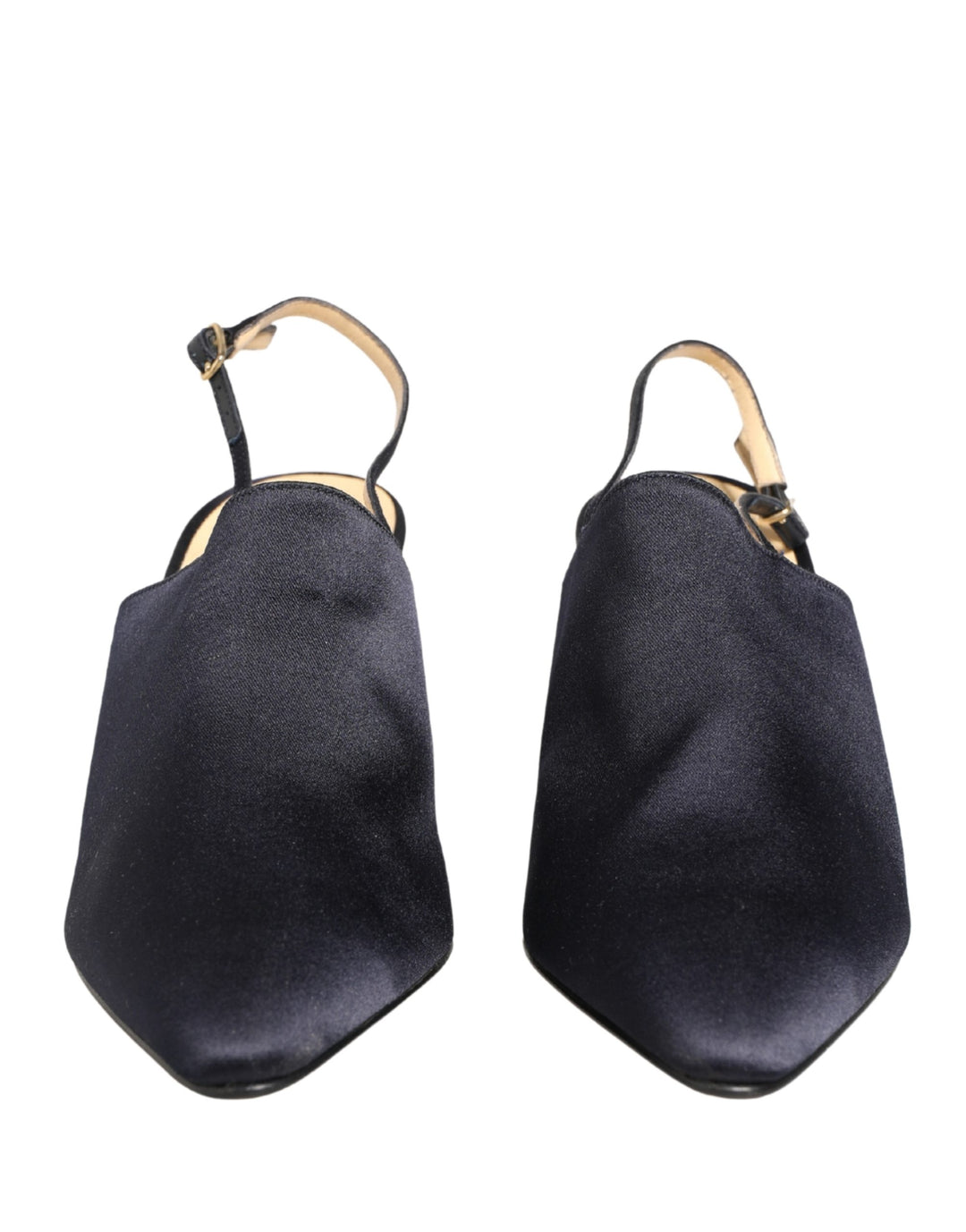 Dolce & Gabbana Black Suede Heels Slingbacks Shoes