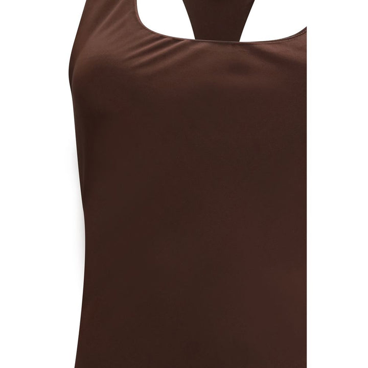 Staud Brown Silk Casual Dress