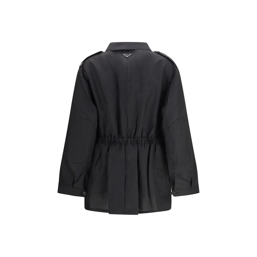 Prada Black Mohair Coat