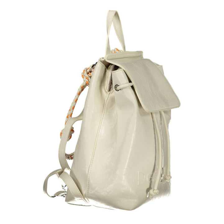 Desigual Ecru Polyurethane Women Backpack