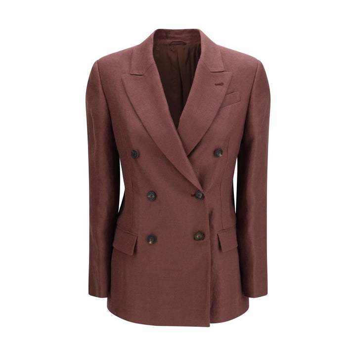 Brunello Cucinelli Bordeaux Linen Clothing