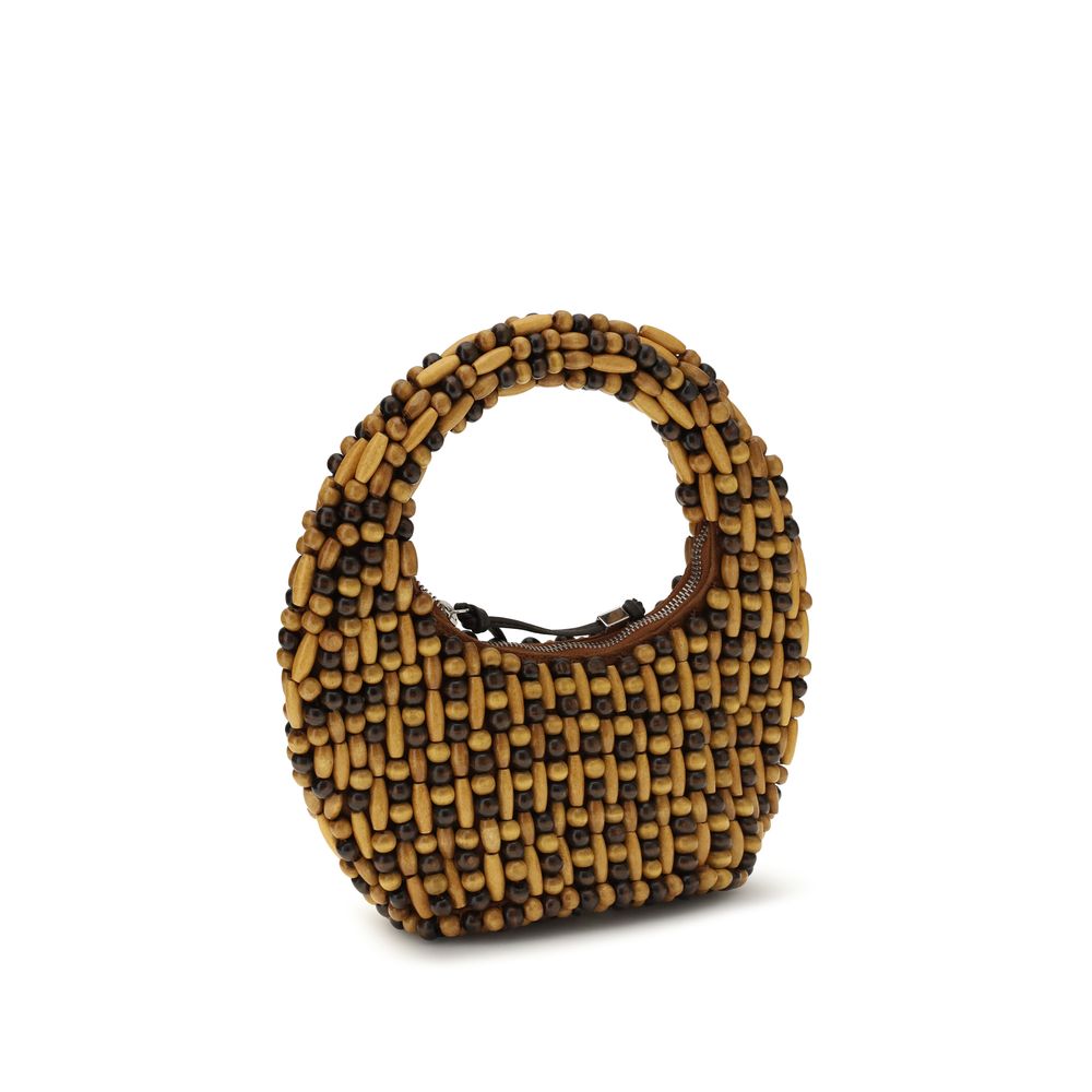Staud Brown Other Fibres Handbag