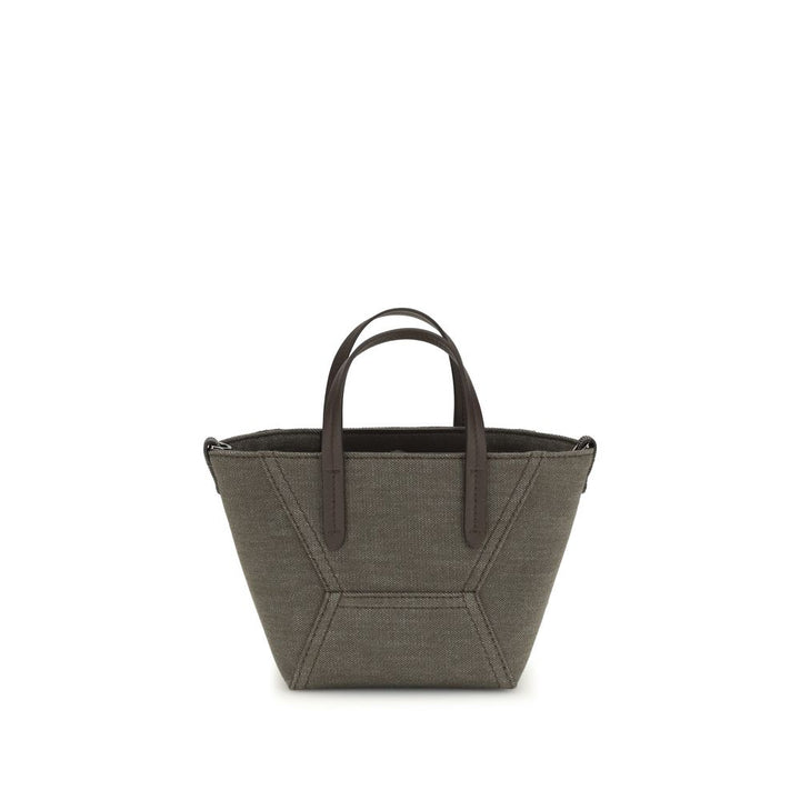 Brunello Cucinelli Bicolor Fabric Shoulder Bag