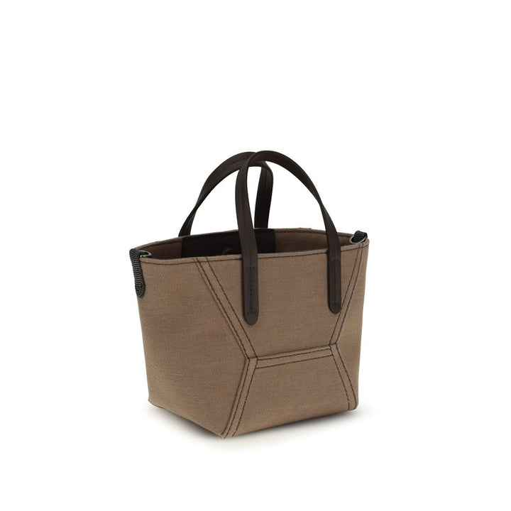 Brunello Cucinelli Beige Cotton Handbag