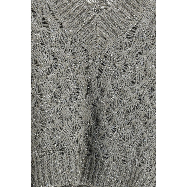 Brunello Cucinelli Bicolor Silk Sweatshirt