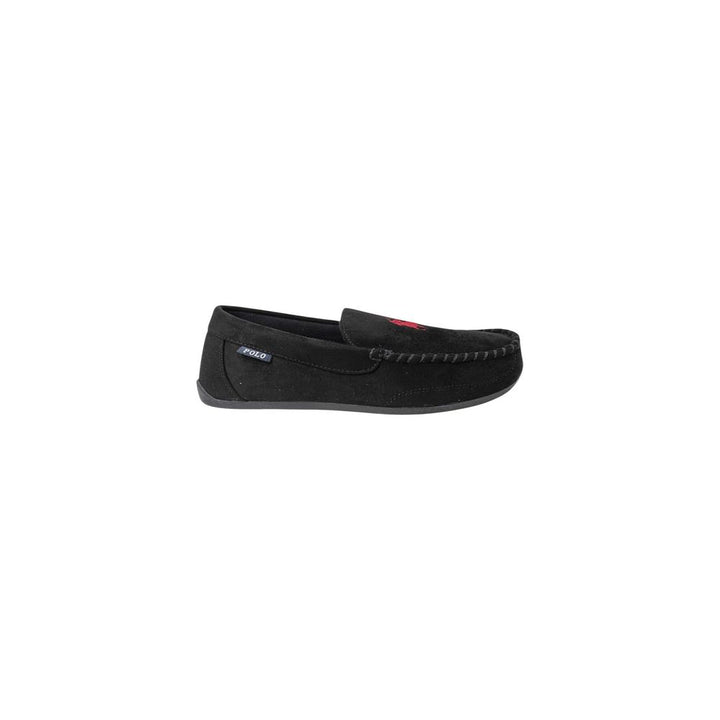 Ralph Lauren Black Faux Fur Slippers